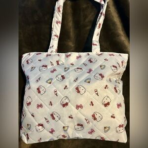 Hello Kitty Quilted White Tote Bag